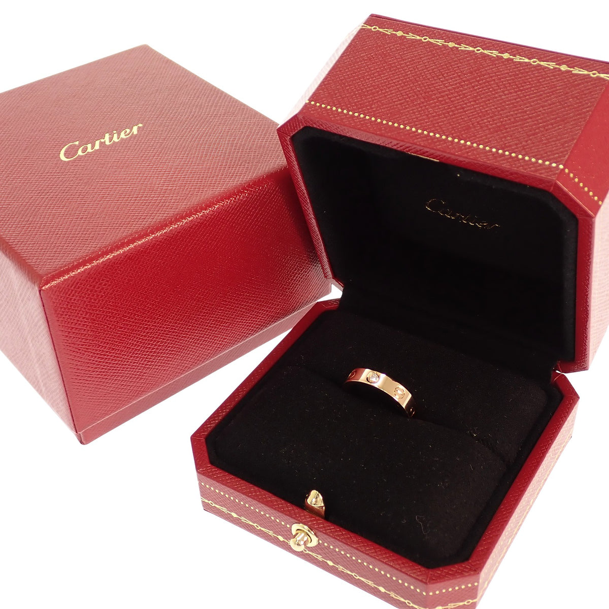 カルティエ CARTIER ミニラブリング 7号 B4050747 リング K18ピンクゴールド ダイヤモンド レディース【中古】【Aランク】