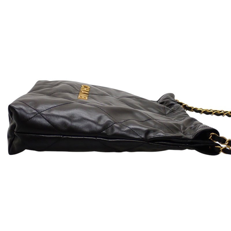 シャネル CHANEL シャネル22 スモール ポーチ付き AS3260 ハンドバッグ カーフ ブラック ゴールド金具 レディース【中古】【Aランク】