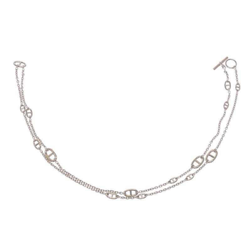 エルメス HERMES ファランドールロング H104568B_00 ネックレス シルバー925 メンズ レディース【中古】【Aランク】