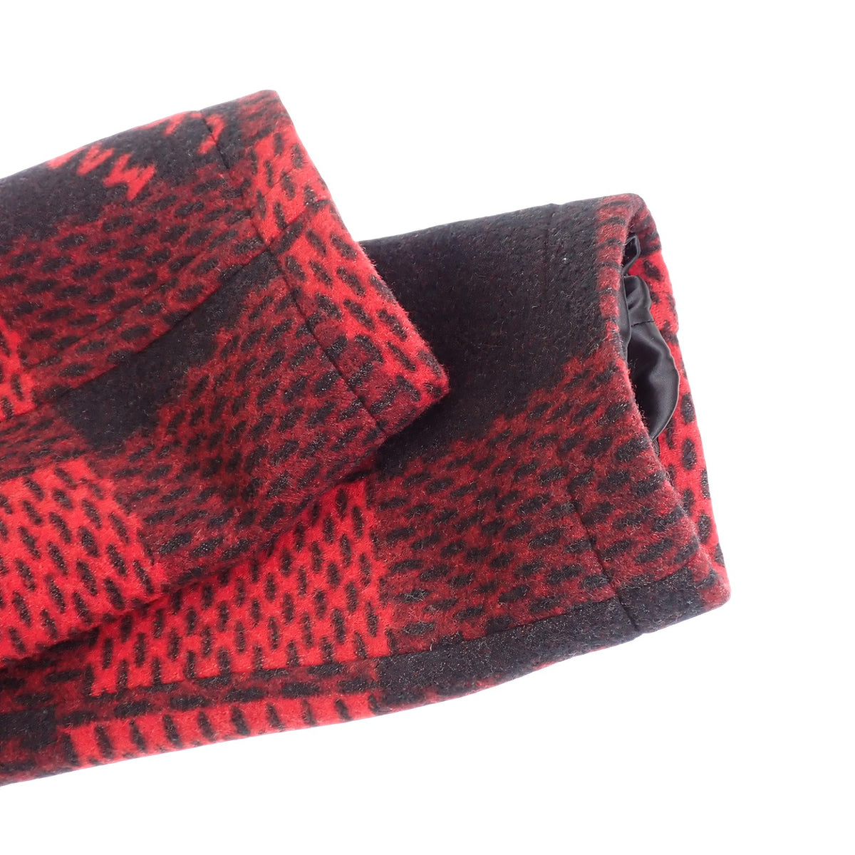 ルイヴィトン LOUIS VUITTON 24aw タータンチェック Pコート ファレル 1AIH2024 ピーコート ウール レッド ブラック 60 メンズ【中古】【ABランク】