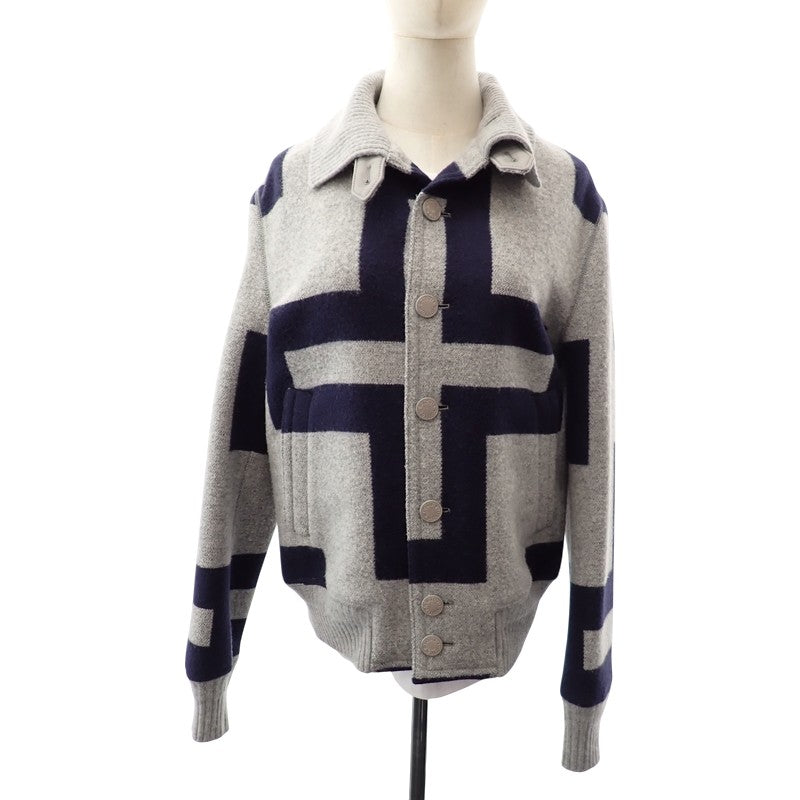 ルイヴィトン LOUIS VUITTON スタジアムジャケット アナプラナウインター 48 その他アウター ウール カシミヤ グレー メンズ【中古】【ABランク】