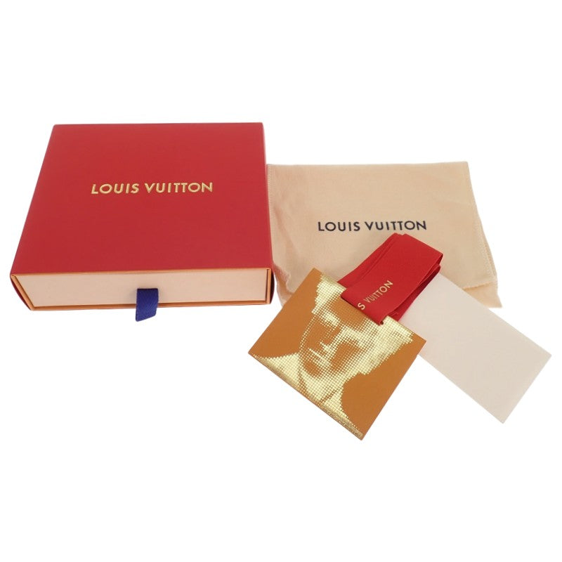ルイヴィトン LOUIS VUITTON ポルトフォイユ ロックミニ M80984 三つ折り財布 グレインカーフレザー ノワール クレーム ピンク ゴールド金具 レディース【中古】【ABランク】