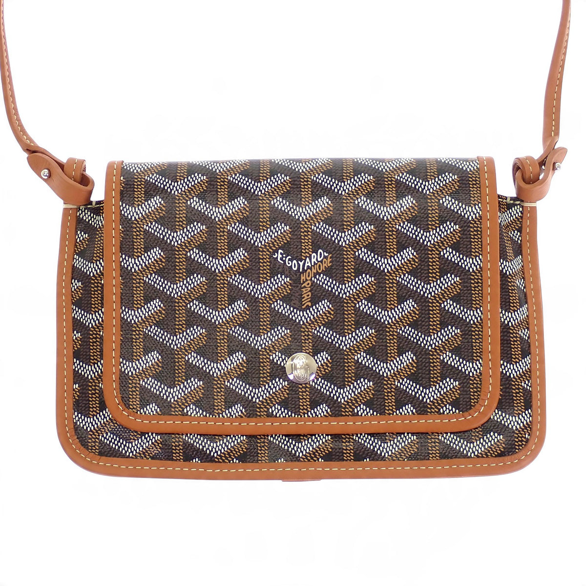 ゴヤール GOYARD プリュメポーチウォレット PLUMETPMLTY01CL03P その他小物 レザー PVC ブラウン ブラック レディース【中古】【Aランク】
