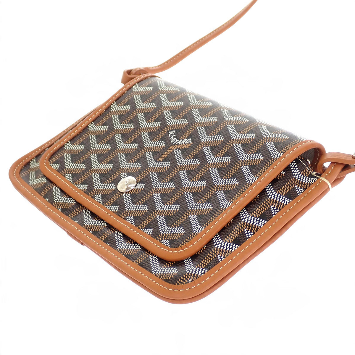 ゴヤール GOYARD プリュメポーチウォレット PLUMETPMLTY01CL03P その他小物 レザー PVC ブラウン ブラック レディース【中古】【Aランク】