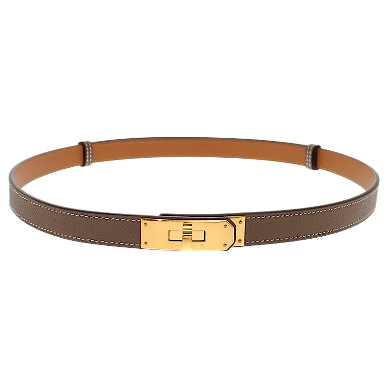 エルメス HERMES ケリー18 H069853CC18 ベルト ヴォーエプソン ベージュ エトゥープ ゴールド金具 レディース【中古】【Aランク】