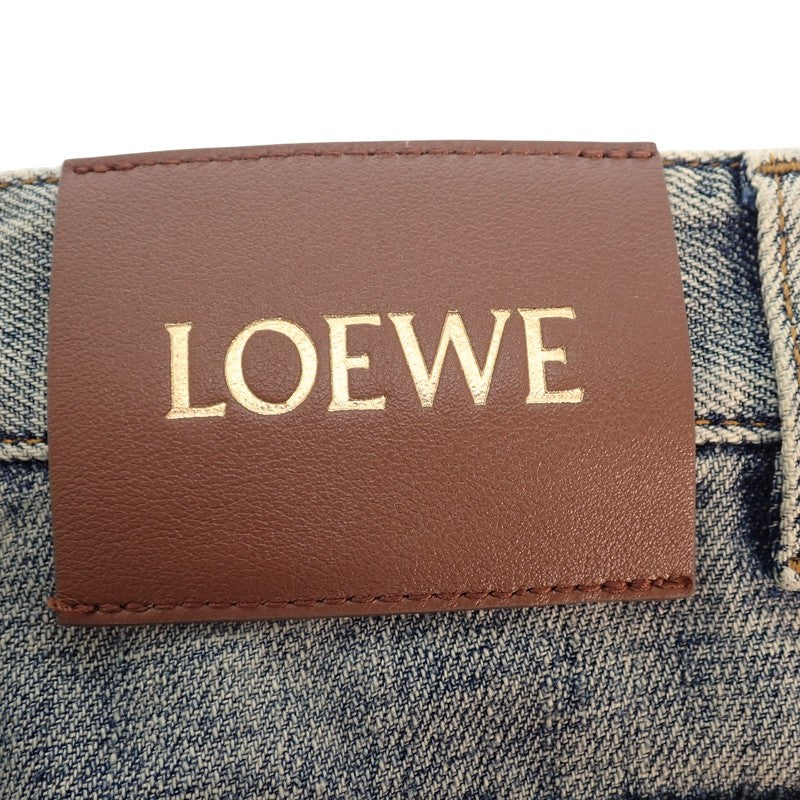 ロエベ LOEWE ベルテッドジーンズ ボトムス 32 S359Y11XE2 デニムパンツ ポリエステル デニム ブルー レディース メンズ【中古】【Aランク】