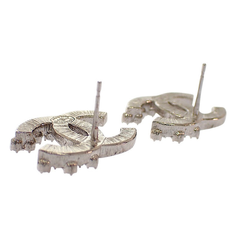 シャネル CHANEL ココマーク ピアス メタル クリスタル シルバー金具 レディース【中古】【Aランク】