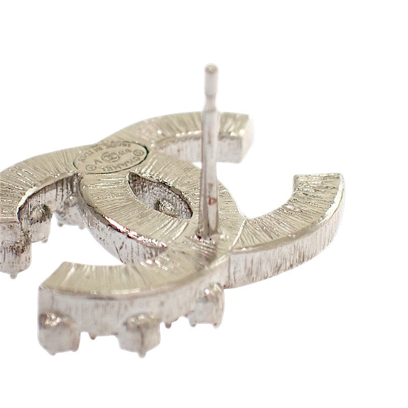 シャネル CHANEL ココマーク ピアス メタル クリスタル シルバー金具 レディース【中古】【Aランク】