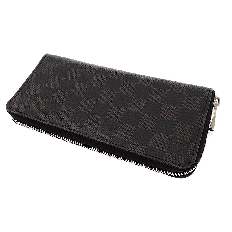 ルイヴィトン LOUIS VUITTON ジッピーウォレット ヴェルティカル N63095 ダミエグラフィット 長財布 ブラック メンズ【中古】【ABランク】