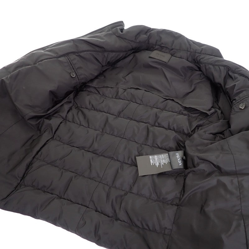 プラダ PRADA トライアングルロゴ 44 SGJ583 ダウンジャケット ナイロン ブラック メンズ【中古】【Aランク】