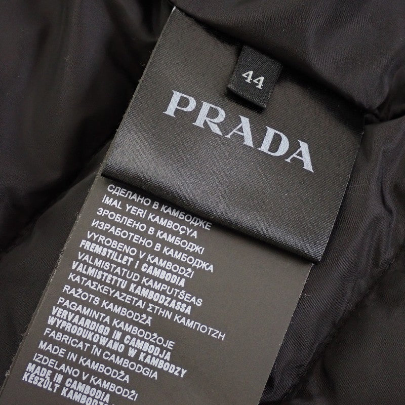 プラダ PRADA トライアングルロゴ 44 SGJ583 ダウンジャケット ナイロン ブラック メンズ【中古】【Aランク】
