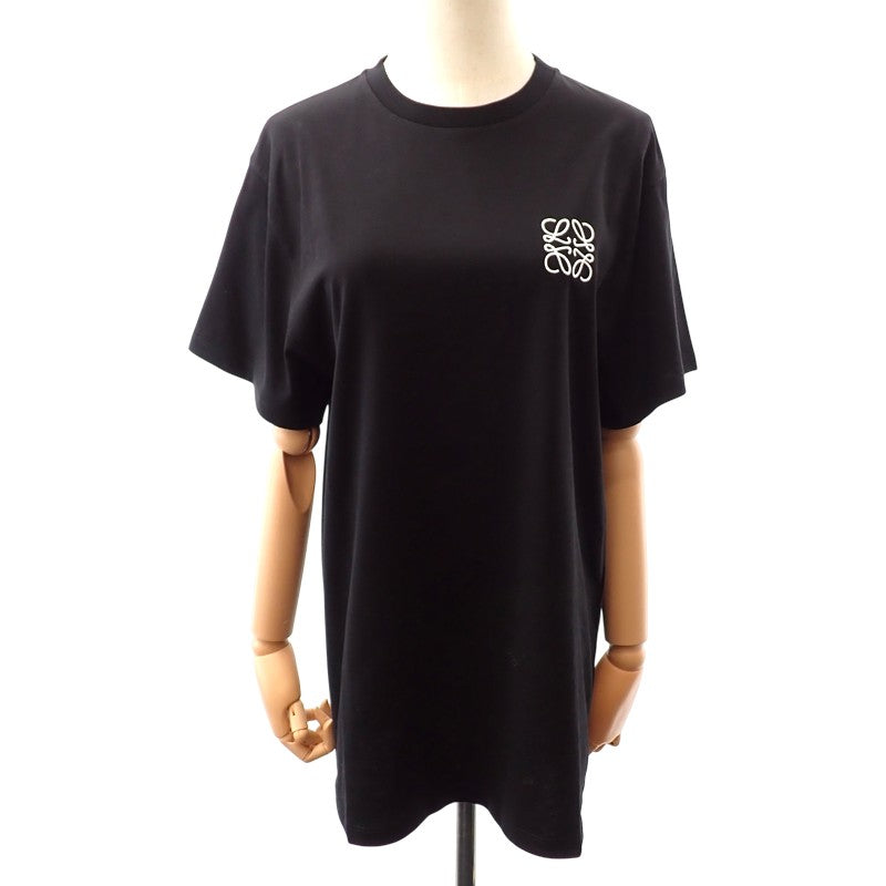 ロエベ LOEWE アナグラム エンブロイダリー Tシャツ S H6299000CR 半袖Tシャツ コットン ブラック メンズ ユニセックス【中古】【Aランク】