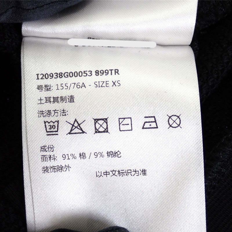 モンクレール MONCLER ラインストーン クルーネック スウェットシャツ 長袖 XS I20938G00053 899TR スウェット コットン ナイロン 綿 ブラック 黒 メンズ【中古】【Aランク】