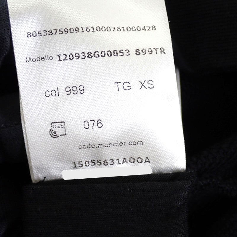 モンクレール MONCLER ラインストーン クルーネック スウェットシャツ 長袖 XS I20938G00053 899TR スウェット コットン ナイロン 綿 ブラック 黒 メンズ【中古】【Aランク】