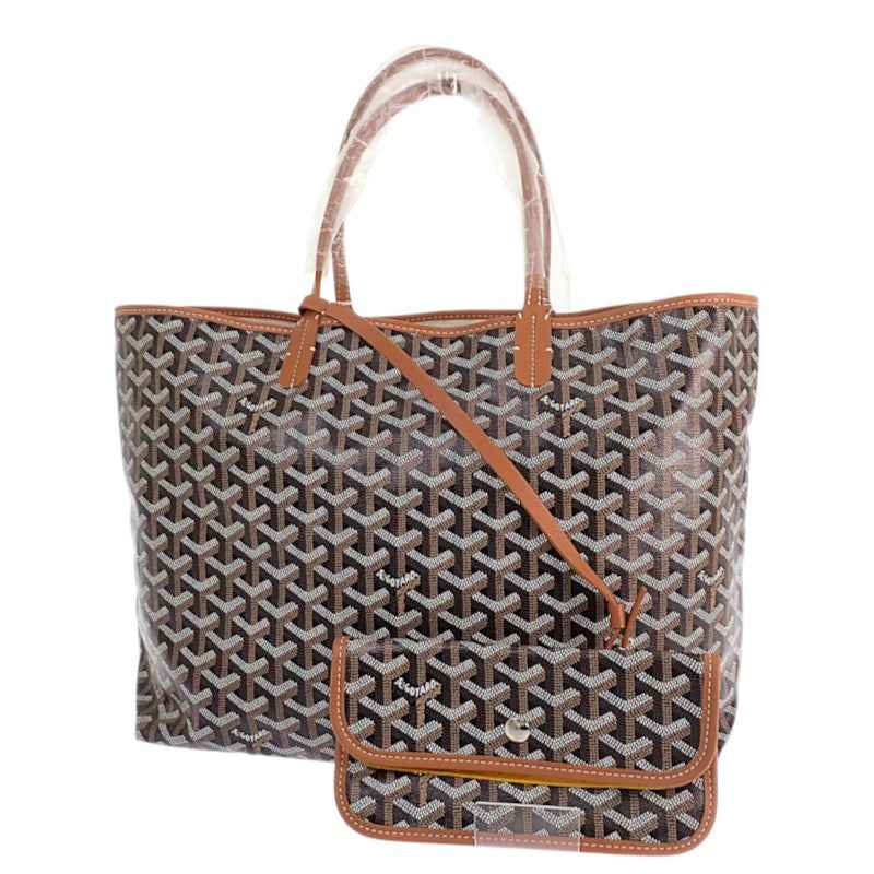 ゴヤール GOYARD サンルイPM STLOUIPMLTY01CL03P トートバッグ カーフ ゴヤールディンキャンバス ナチュラル ブラック メンズ レディース【中古】【SAランク】