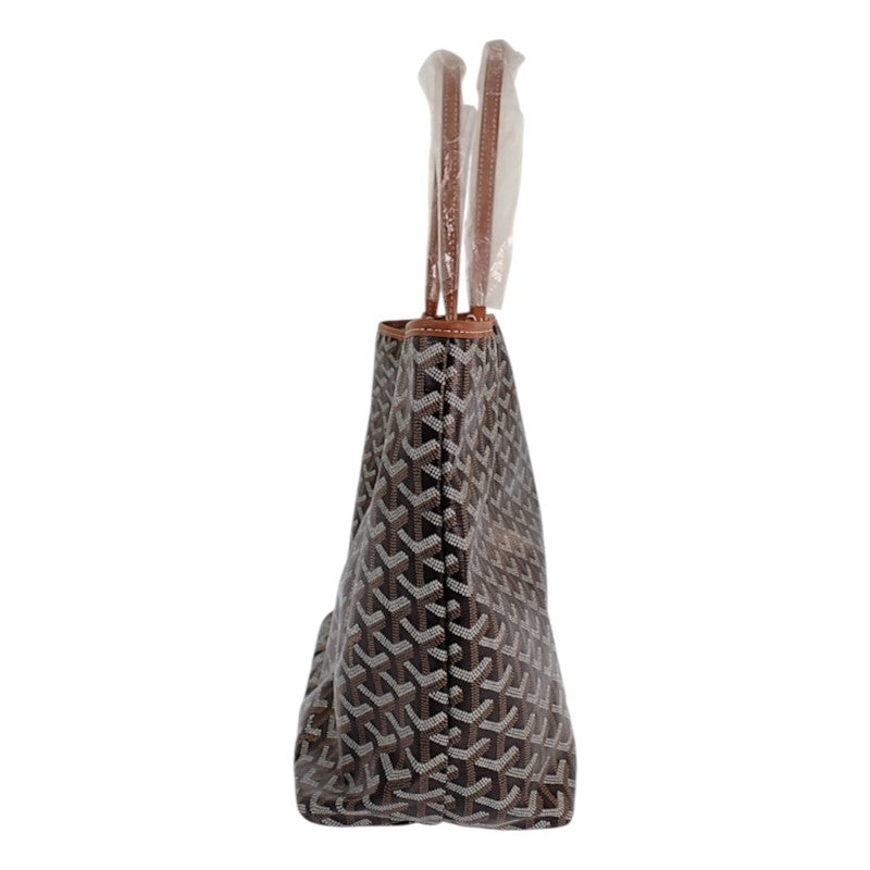 ゴヤール GOYARD サンルイPM STLOUIPMLTY01CL03P トートバッグ カーフ ゴヤールディンキャンバス ナチュラル ブラック メンズ レディース【中古】【SAランク】