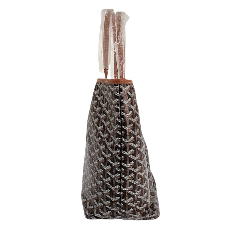 ゴヤール GOYARD サンルイPM STLOUIPMLTY01CL03P トートバッグ カーフ ゴヤールディンキャンバス ナチュラル ブラック メンズ レディース【中古】【SAランク】