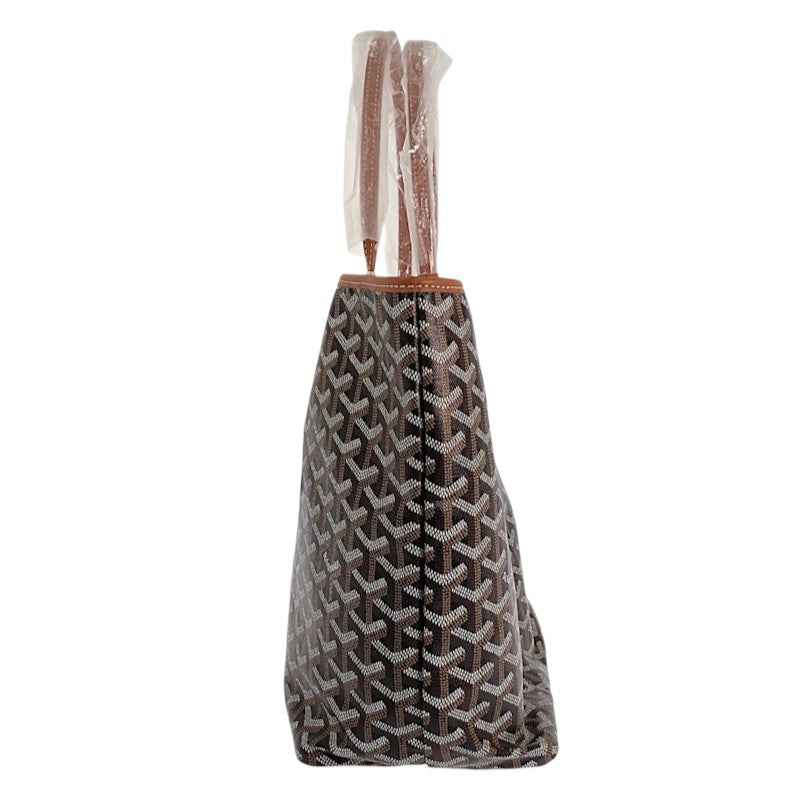 ゴヤール GOYARD サンルイPM STLOUIPMLTY01CL03P トートバッグ カーフ ゴヤールディンキャンバス ナチュラル ブラック メンズ レディース【中古】【SAランク】