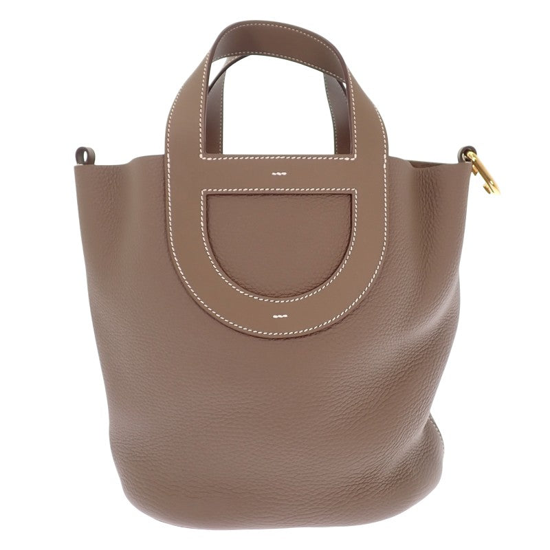 エルメス HERMES インザループ 23 ハンドバッグ トリヨンクレマンス ヴォースイフト エトゥープ レディース【中古】【ABランク】