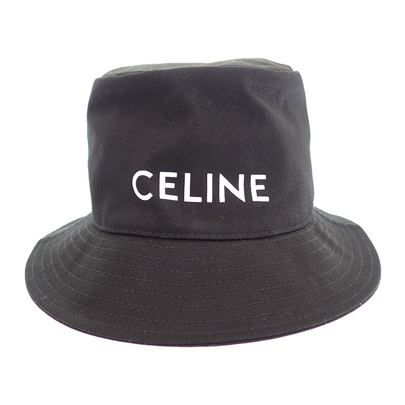 セリーヌ CELINE バケットハット M 2AU5B968P.38UB ハット ギャバジンコットン ブラック メンズ【中古】【Sランク】