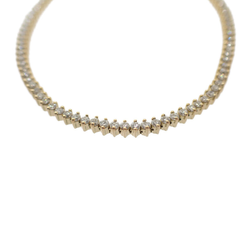 デザインジュエリー テニス ブレスレット K18イエローゴールド ダイヤモンド メンズ レディース【中古】【Aランク】