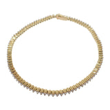 デザインジュエリー テニス ブレスレット K18イエローゴールド ダイヤモンド メンズ レディース【中古】【Aランク】