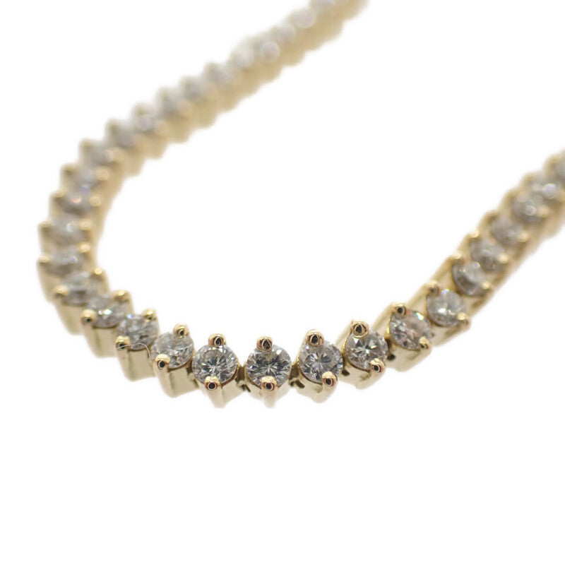 デザインジュエリー テニス ブレスレット K18イエローゴールド ダイヤモンド メンズ レディース【中古】【Aランク】