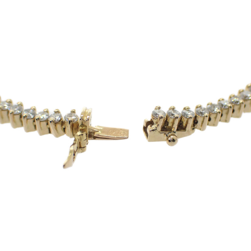 デザインジュエリー テニス ブレスレット K18イエローゴールド ダイヤモンド メンズ レディース【中古】【Aランク】