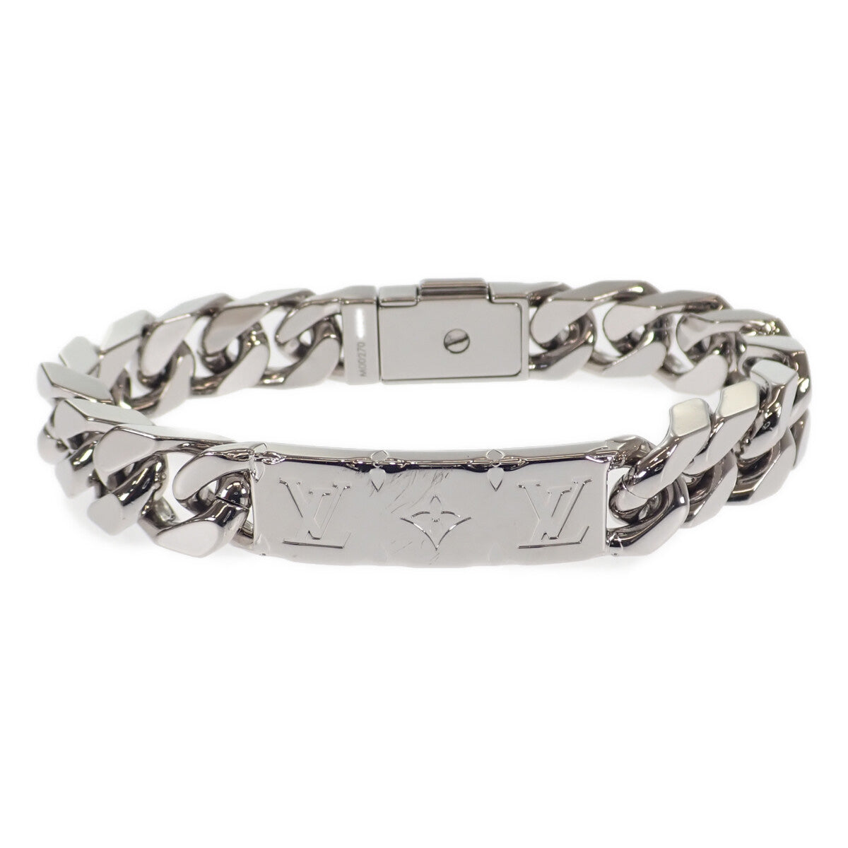 Louis Vuitton M62486 Monogram Chain Bracelet Metal Silver 19.5cm