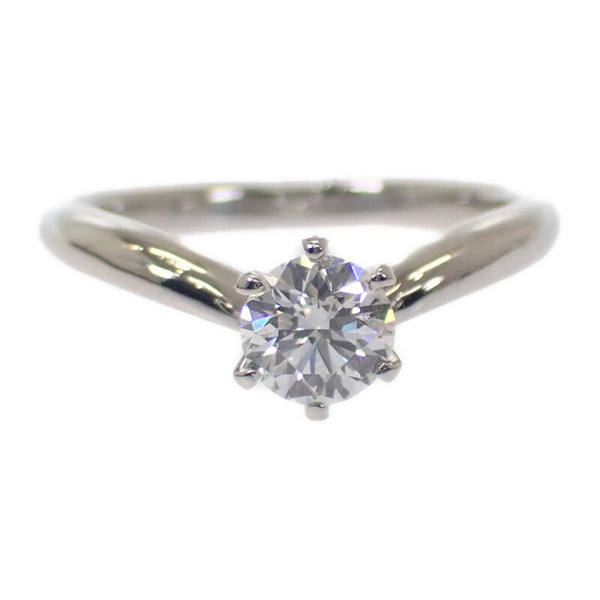 デザインジュエリー 1粒ダイヤ 11号 リング Pt900プラチナ ダイヤモンド レディース【中古】【Aランク】