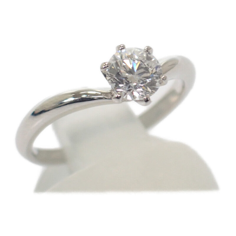 デザインジュエリー 1粒ダイヤ 11号 リング Pt900プラチナ ダイヤモンド レディース【中古】【Aランク】
