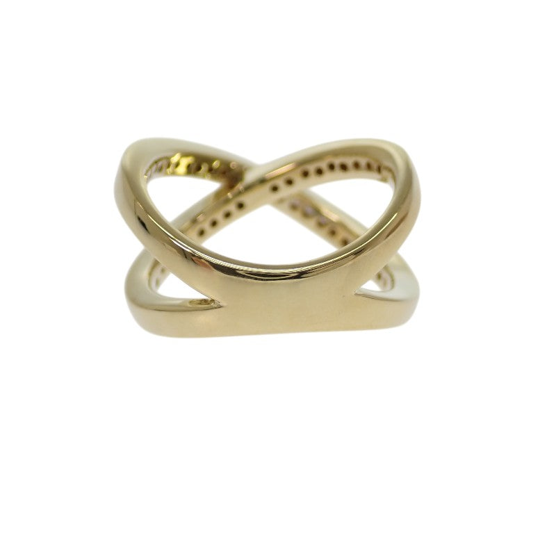 Design Jewelry Ring K18 Yellow Gold Diamond Women's Size 11.5 [Used] [A Rank]