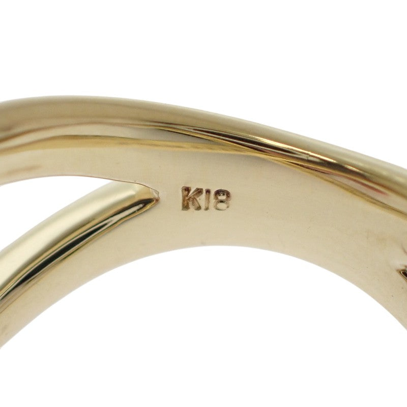 Design Jewelry Ring K18 Yellow Gold Diamond Women's Size 11.5 [Used] [A Rank]