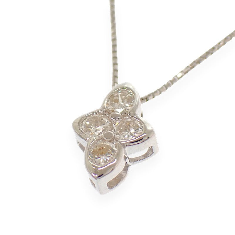 デザインジュエリー ネックレス K18ホワイトゴールド ダイヤモンド レディース【中古】【Aランク】