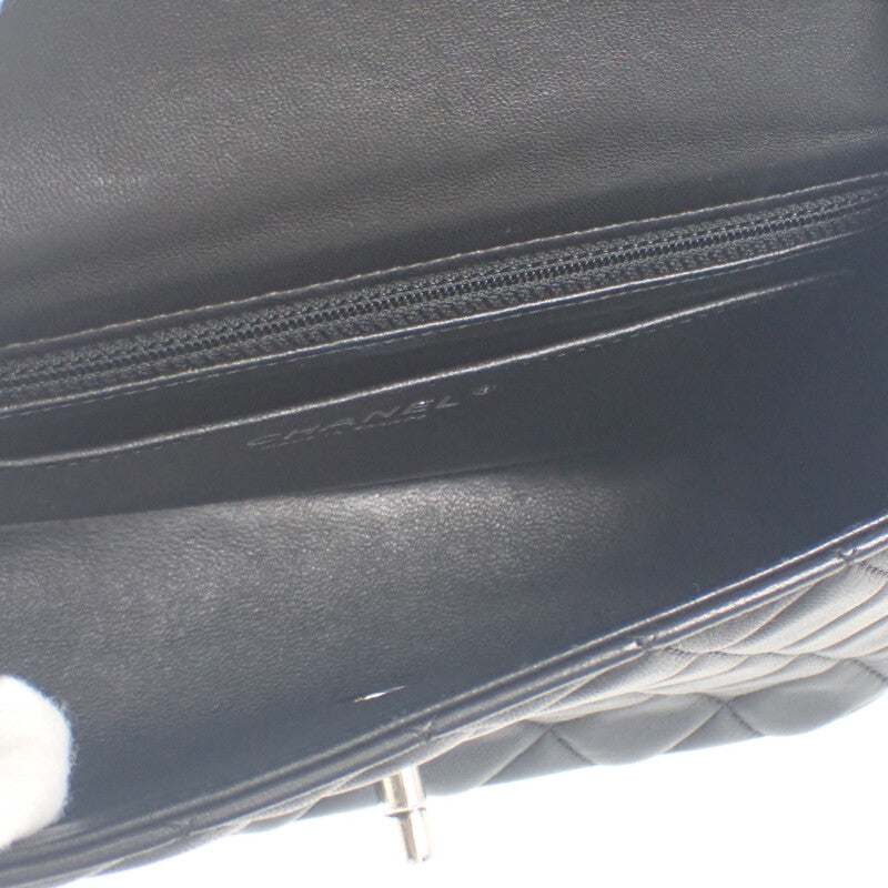 シャネル CHANEL ミニ クラシック ハンドバッグ A69900-Y04059-94305 ショルダーバッグ ラムスキン ブラック シルバー金具 レディース【中古】【Aランク】