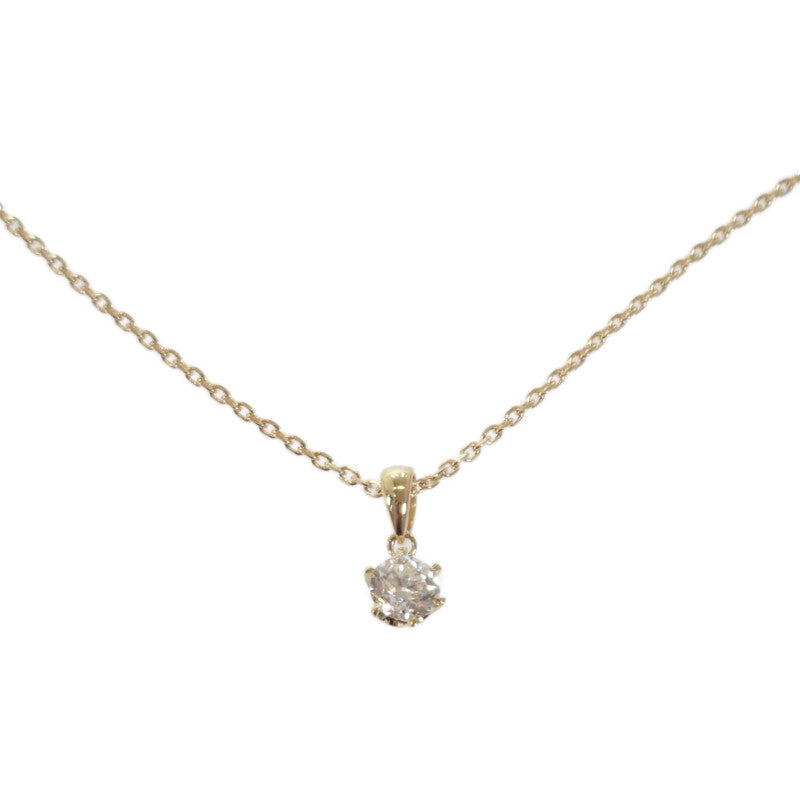 【中古】 デザインジュエリー  ネックレス K18イエローゴールド ダイヤモンド レディース【Aランク】