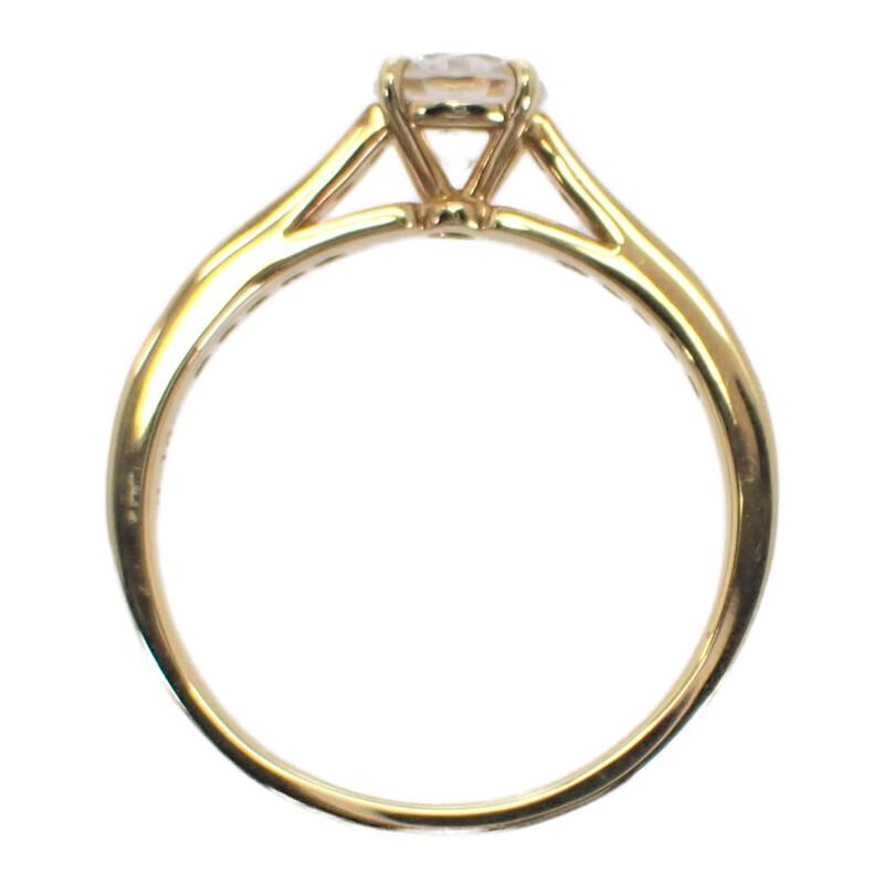 デザインジュエリー 15号 リング K18イエローゴールド ダイヤモンド レディース【中古】【Aランク】