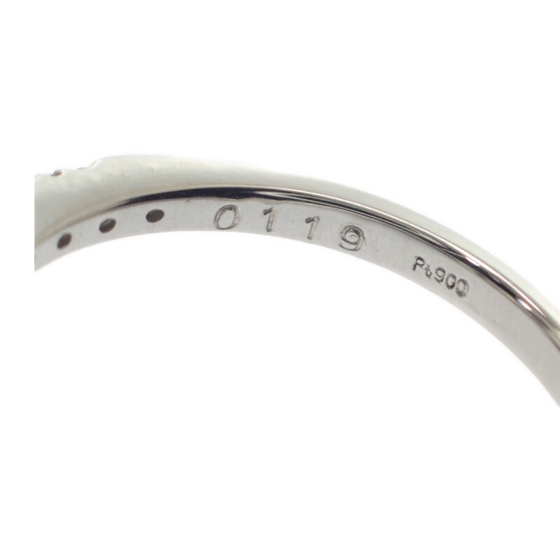 フラワーモチーフ デザインジュエリー リング Pt900プラチナ ダイヤモンド シルバー ダイヤモンド レディース【中古】【Aランク】