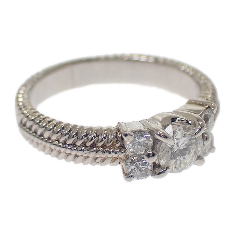 デザインジュエリー 10号 リング Pt900プラチナ ダイヤモンド レディース【中古】【Aランク】