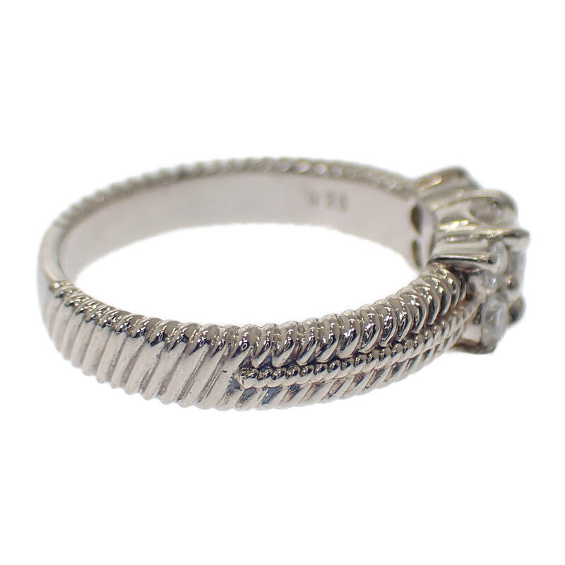 デザインジュエリー 10号 リング Pt900プラチナ ダイヤモンド レディース【中古】【Aランク】