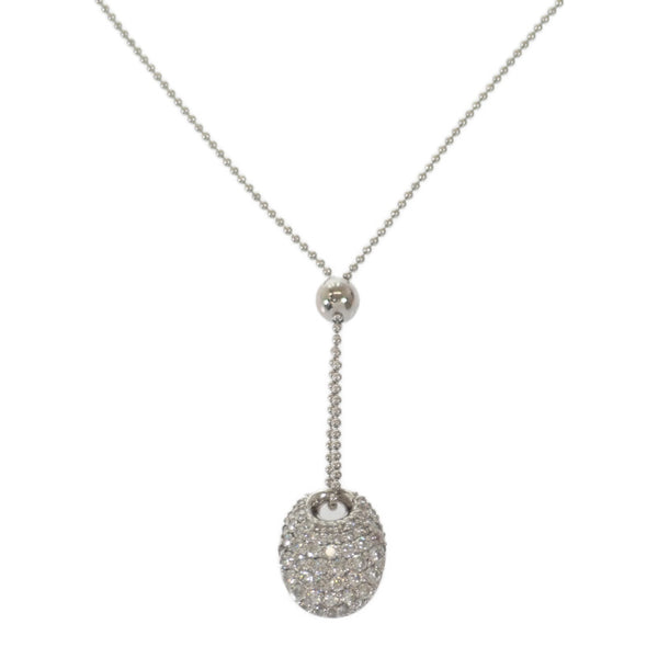 デザインジュエリー パヴェ ネックレス Pt900プラチナ Pt850プラチナ ダイヤモンド レディース【中古】【Aランク】