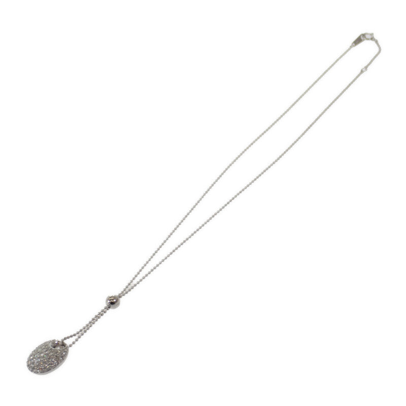 デザインジュエリー パヴェ ネックレス Pt900プラチナ Pt850プラチナ ダイヤモンド レディース【中古】【Aランク】