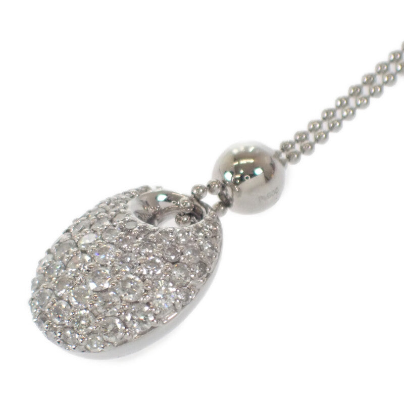 デザインジュエリー パヴェ ネックレス Pt900プラチナ Pt850プラチナ ダイヤモンド レディース【中古】【Aランク】