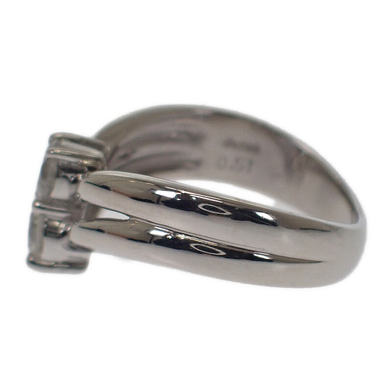 デザインジュエリー Vライン 上品 11号 リング Pt900プラチナ ダイヤモンド ダイヤモンド 約11号 レディース【中古】【Aランク】