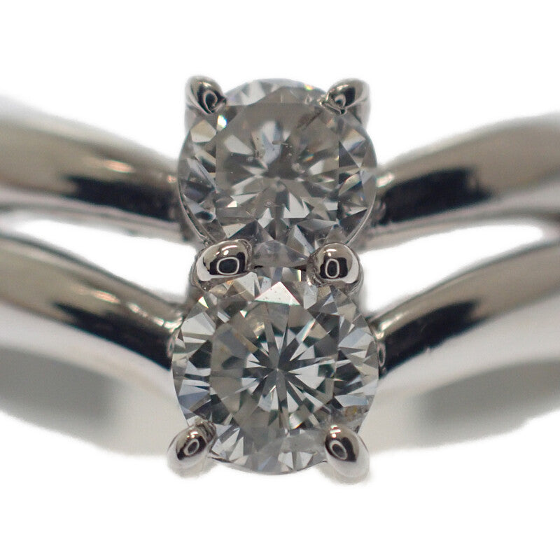 デザインジュエリー Vライン 上品 11号 リング Pt900プラチナ ダイヤモンド ダイヤモンド 約11号 レディース【中古】【Aランク】