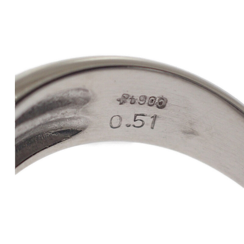 デザインジュエリー Vライン 上品 11号 リング Pt900プラチナ ダイヤモンド ダイヤモンド 約11号 レディース【中古】【Aランク】