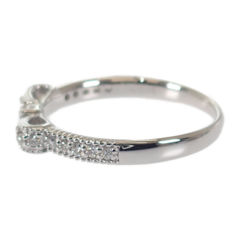 デザインジュエリー リボンモチーフ 11号 リング K18ホワイトゴールド