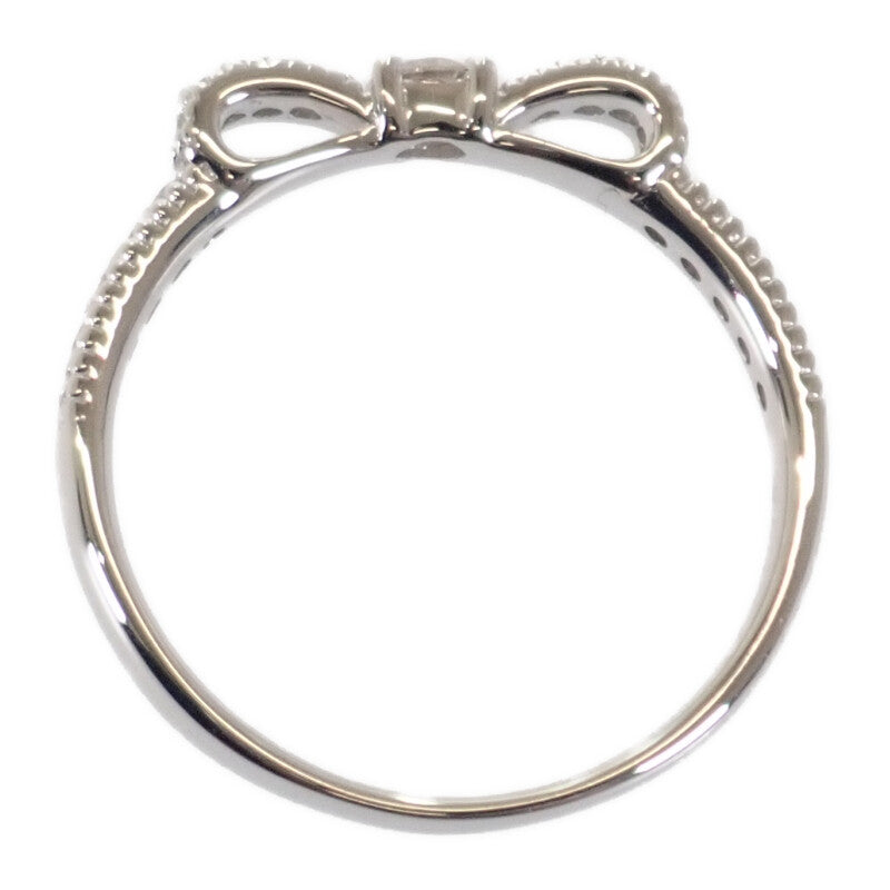 デザインジュエリー リボンモチーフ 11号 リング K18ホワイトゴールド