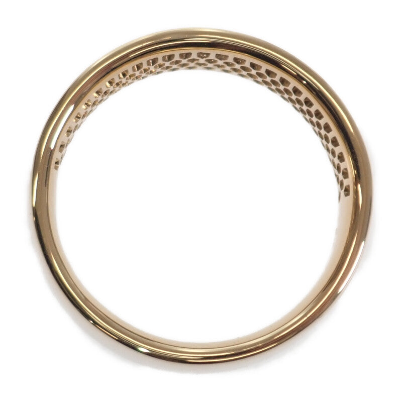 K18YG イエローゴールド パヴェ リング 指輪 デザインジュエリー ダイヤモンド 0.42ct  約11号 レディース【ISEYA】