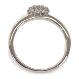 デザイン ジュエリー フラワー リング Pt900プラチナ 10号 ダイヤモンド レディース【中古】【Aランク】